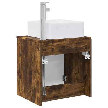 Mobile Lavabo da Parete Rovere Fumo 49,5 x 41 x 63 cm | homemem39