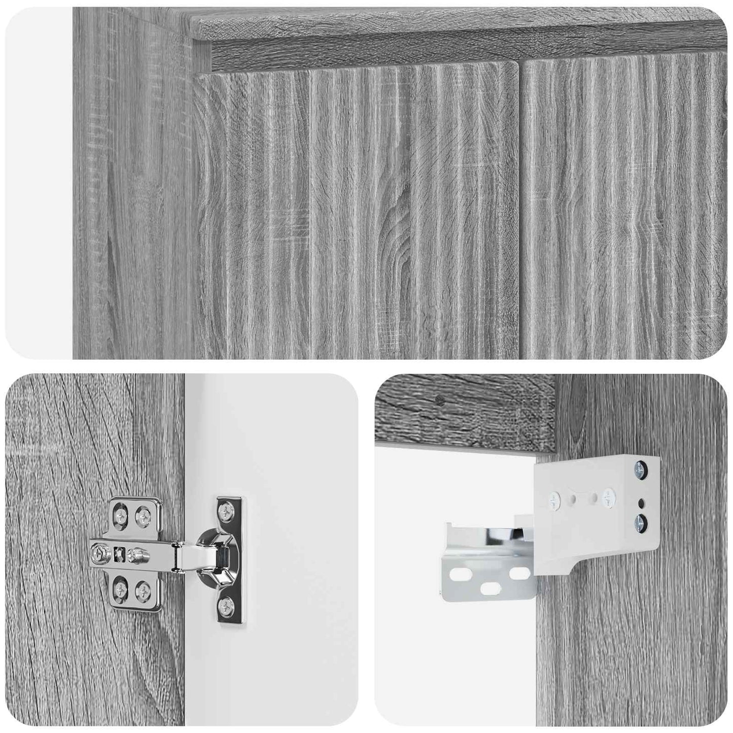Mobile Lavabo da Parete Sonoma grigio 49,5 x 41 x 63 cm | homemem39