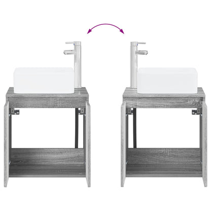 Mobile Lavabo da Parete Sonoma grigio 49,5 x 41 x 63 cm | homemem39