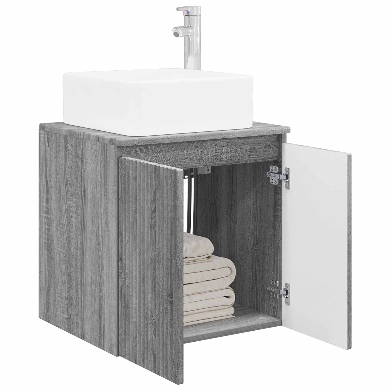 Mobile Lavabo da Parete Sonoma grigio 49,5 x 41 x 63 cm | homemem39