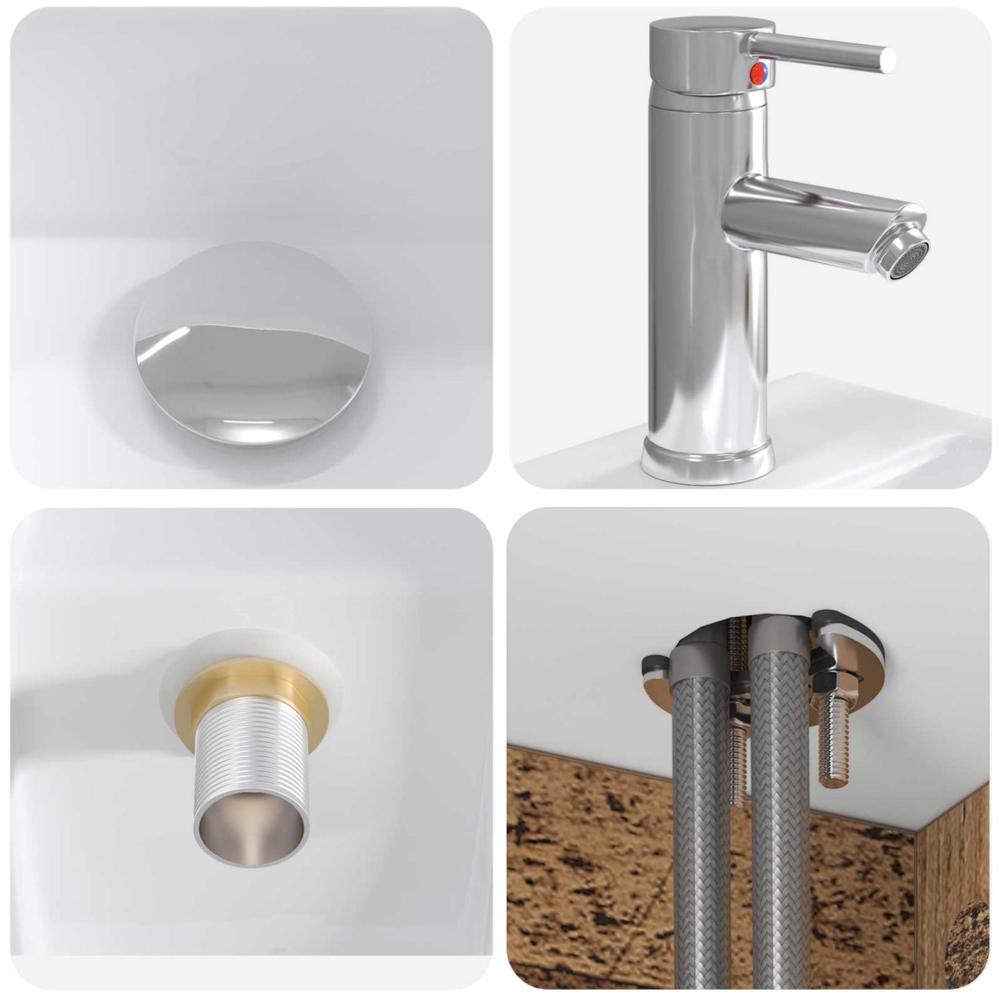 Mobile Lavabo da Parete Legno antico 49,5 x 41 x 63 cm | homemem39