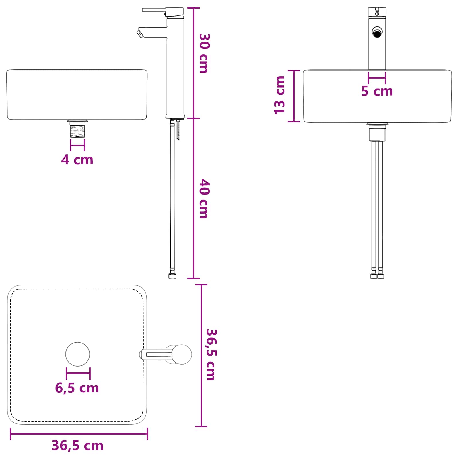 Mobile Lavabo da Parete Legno antico 49,5 x 41 x 63 cm | homemem39