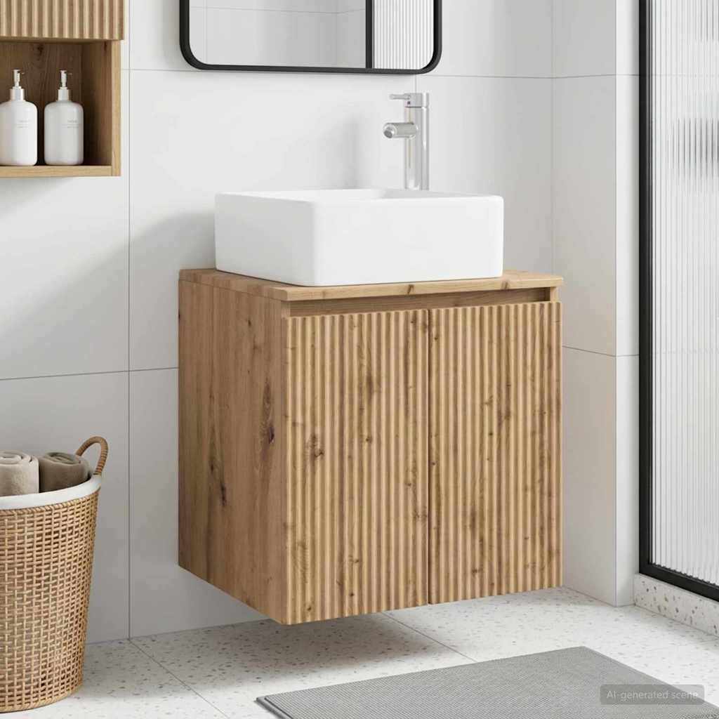 Mobile Lavabo da Parete Rovere Artigianale 49,5 x 41 x 63 cm | homemem39