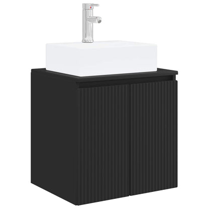 Mobile Lavabo da Parete Nero 49,5 x 41 x 62,5 cm | homemem39