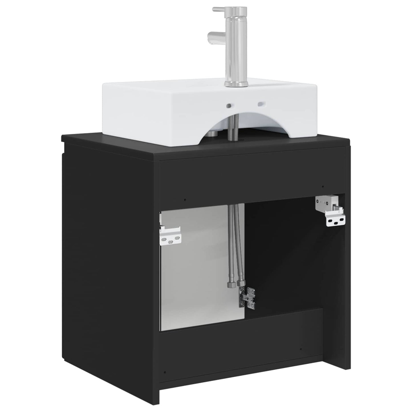 Mobile Lavabo da Parete Nero 49,5 x 41 x 62,5 cm | homemem39