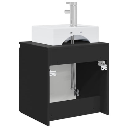 Mobile Lavabo da Parete Nero 49,5 x 41 x 62,5 cm | homemem39