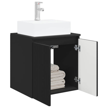 Mobile Lavabo da Parete Nero 49,5 x 41 x 62,5 cm | homemem39
