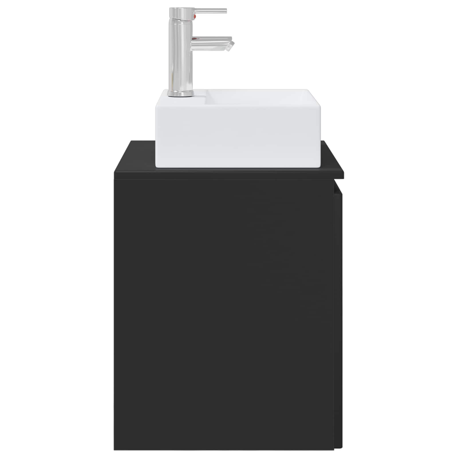 Mobile Lavabo da Parete Nero 49,5 x 41 x 62,5 cm | homemem39