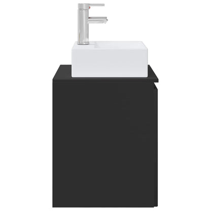 Mobile Lavabo da Parete Nero 49,5 x 41 x 62,5 cm | homemem39