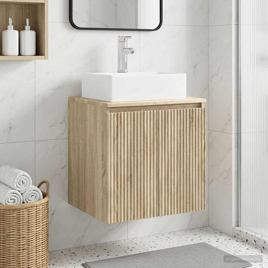 Mobile Lavabo da Parete Rovere Sonoma 49,5 x 41 x 62,5 cm | homemem39