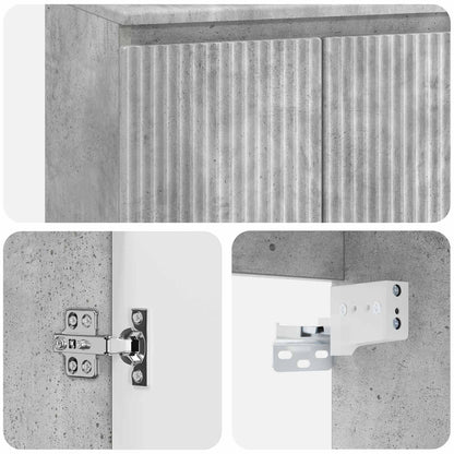 Mobile Lavabo da Parete Grigio Cemento 49,5 x 41 x 62,5 cm | homemem39