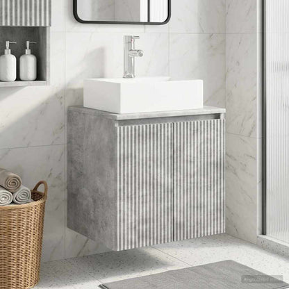 Mobile Lavabo da Parete Grigio Cemento 49,5 x 41 x 62,5 cm | homemem39