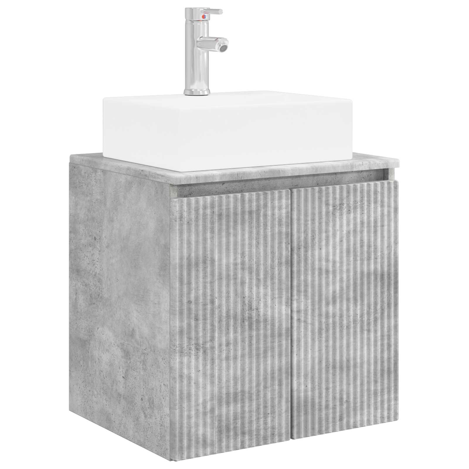 Mobile Lavabo da Parete Grigio Cemento 49,5 x 41 x 62,5 cm | homemem39