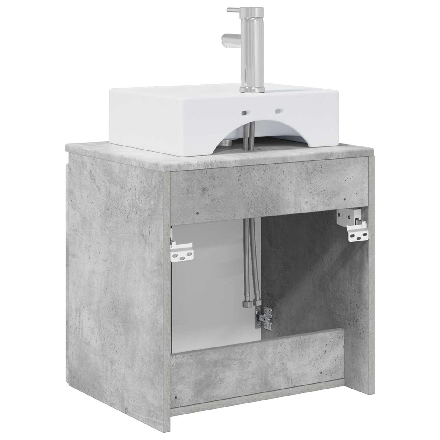 Mobile Lavabo da Parete Grigio Cemento 49,5 x 41 x 62,5 cm | homemem39