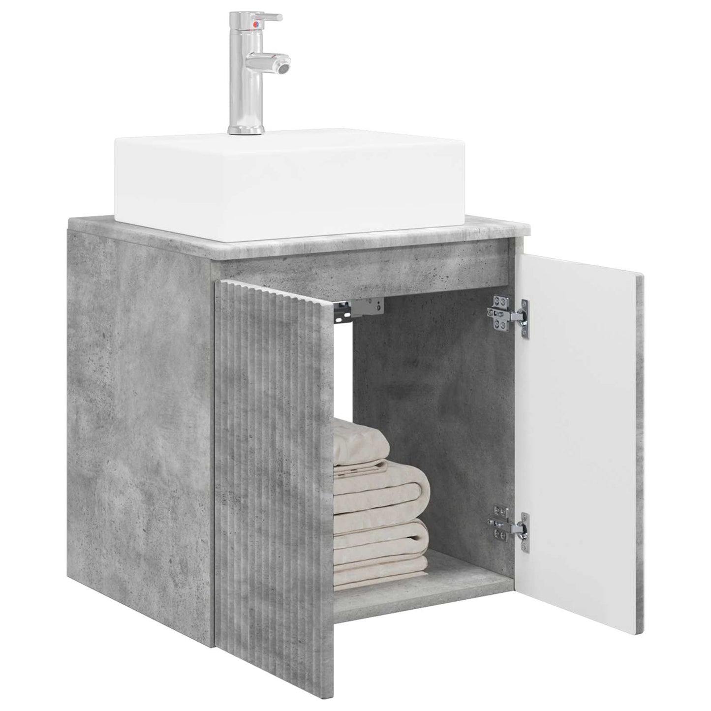 Mobile Lavabo da Parete Grigio Cemento 49,5 x 41 x 62,5 cm | homemem39