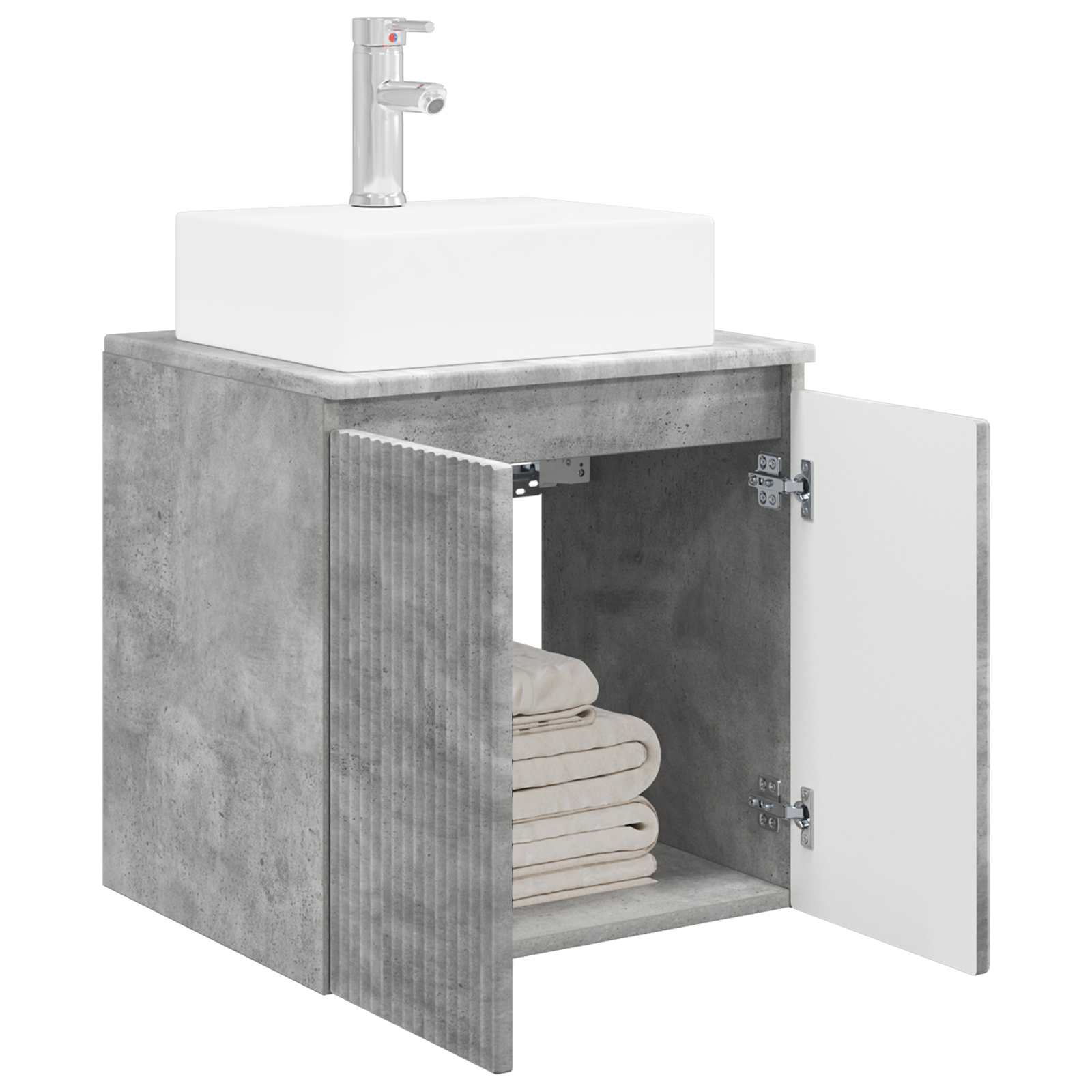 Mobile Lavabo da Parete Grigio Cemento 49,5 x 41 x 62,5 cm | homemem39