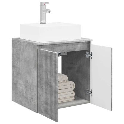 Mobile Lavabo da Parete Grigio Cemento 49,5 x 41 x 62,5 cm | homemem39