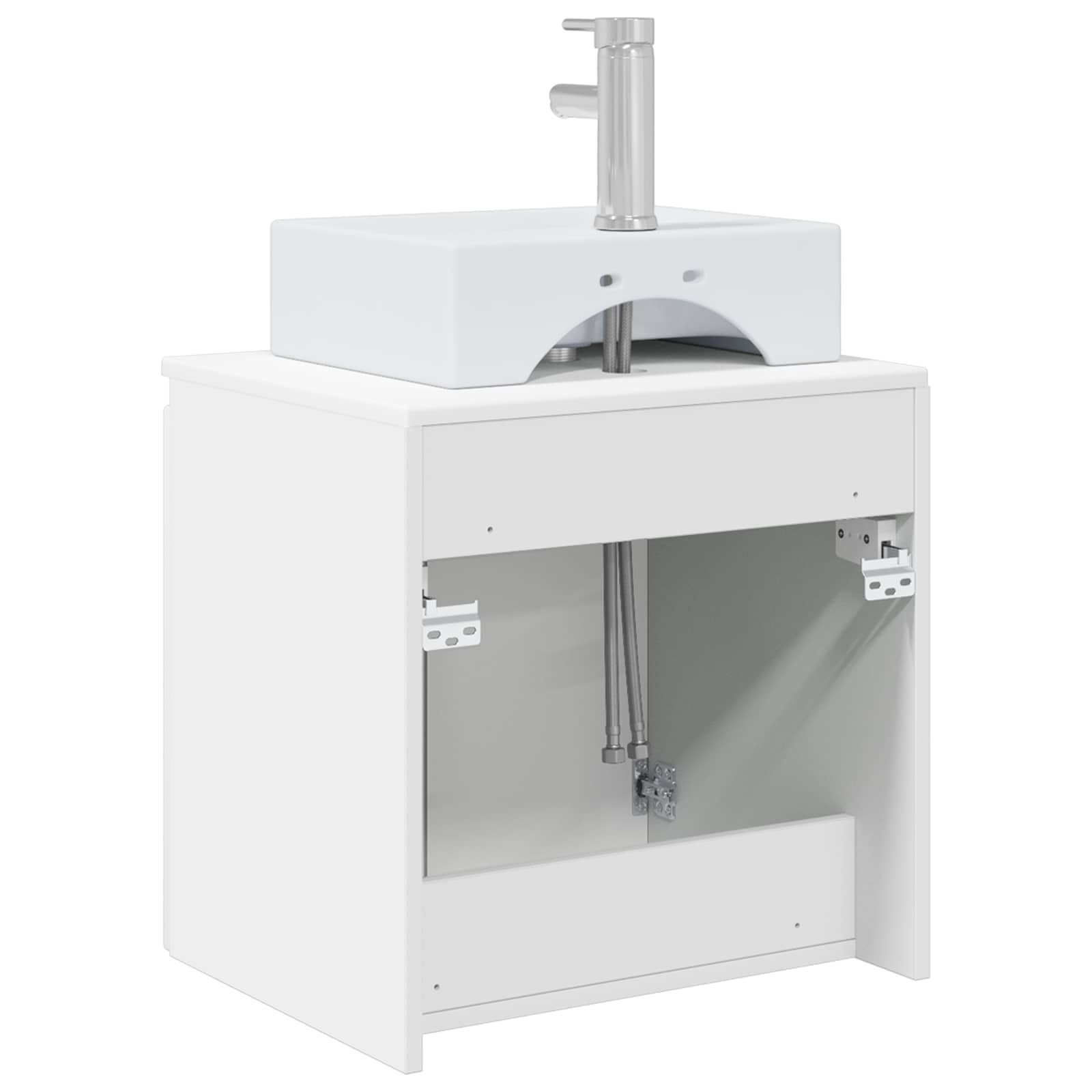 Mobile Lavabo da Parete Bianco Lucido 49,5 x 41 x 62,5 cm | homemem39