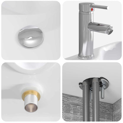 Mobile Lavabo da Parete Sonoma grigio 49,5 x 41 x 62,5 cm | homemem39