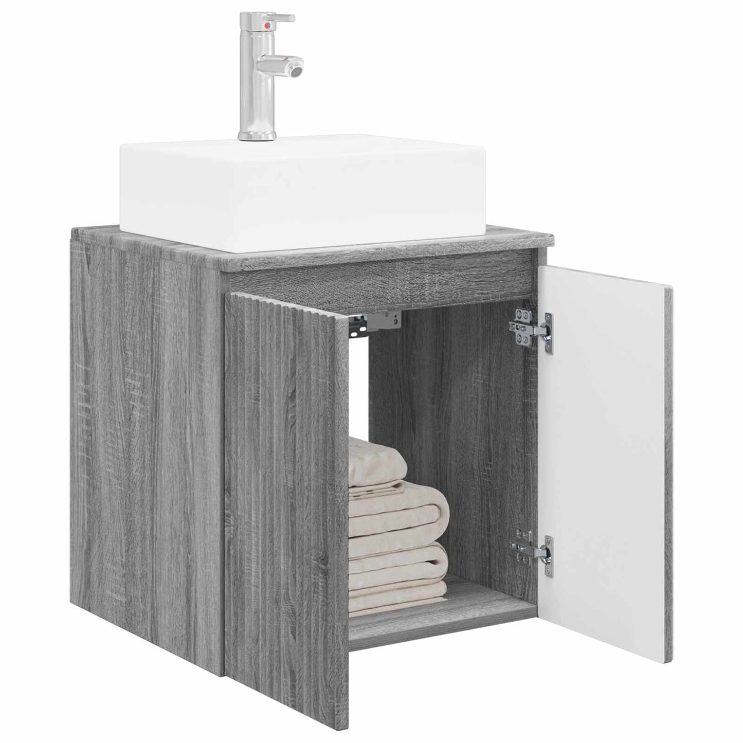 Mobile Lavabo da Parete Sonoma grigio 49,5 x 41 x 62,5 cm | homemem39
