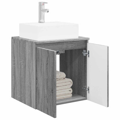 Mobile Lavabo da Parete Sonoma grigio 49,5 x 41 x 62,5 cm | homemem39