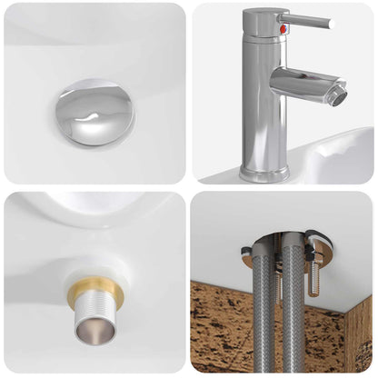 Mobile Lavabo da Parete Legno antico 49,5 x 41 x 62,5 cm | homemem39