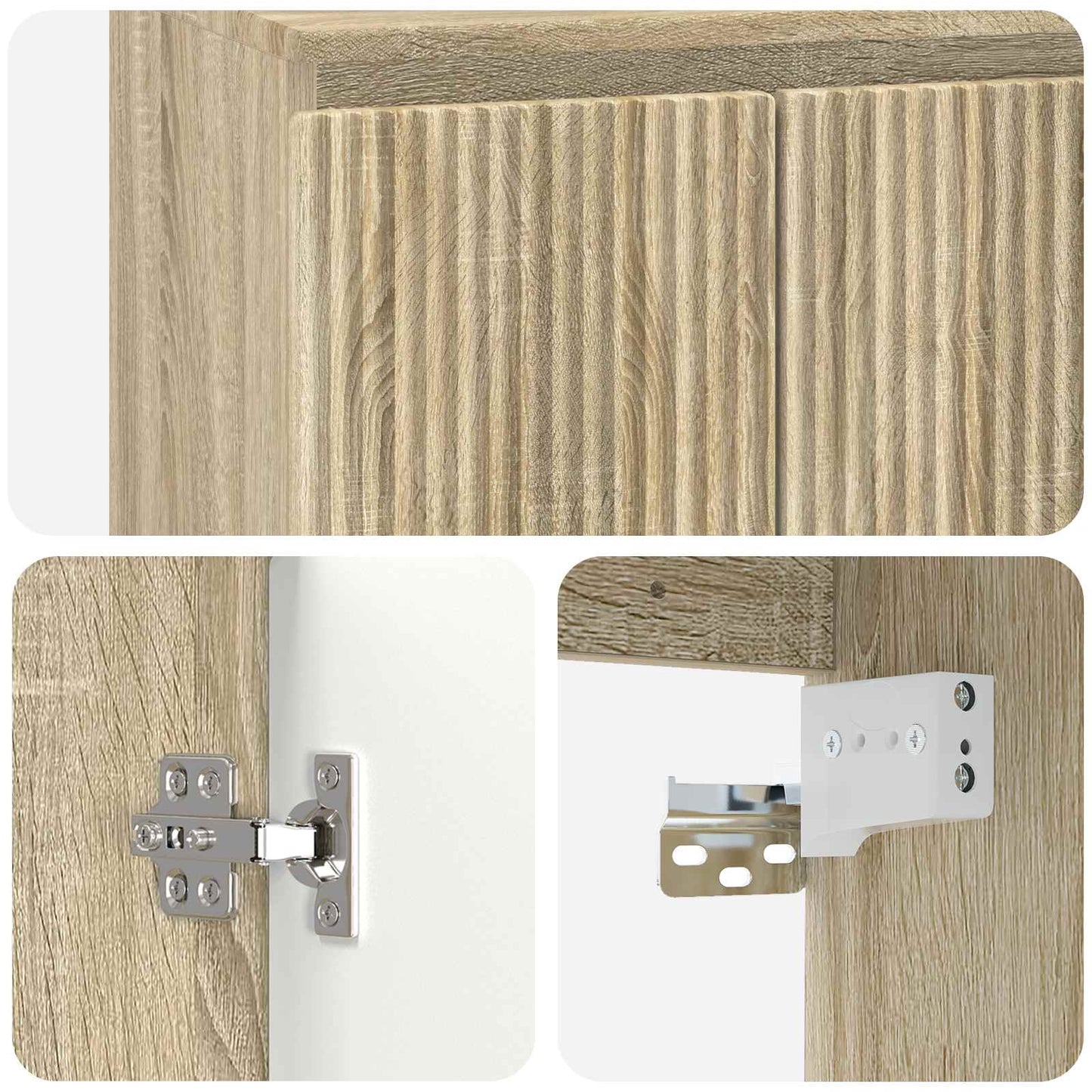Mobile Lavabo da Parete Rovere Sonoma 53 x 35 x 63 cm | homemem39