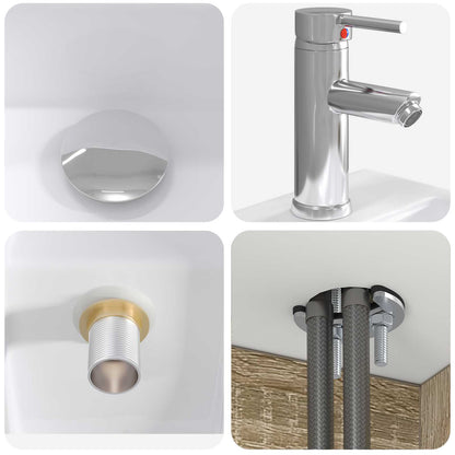 Mobile Lavabo da Parete Rovere Sonoma 53 x 35 x 63 cm | homemem39
