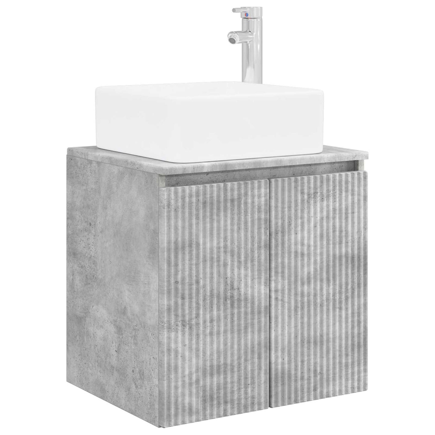 Mobile Lavabo da Parete Grigio Cemento 53 x 35 x 63 cm | homemem39