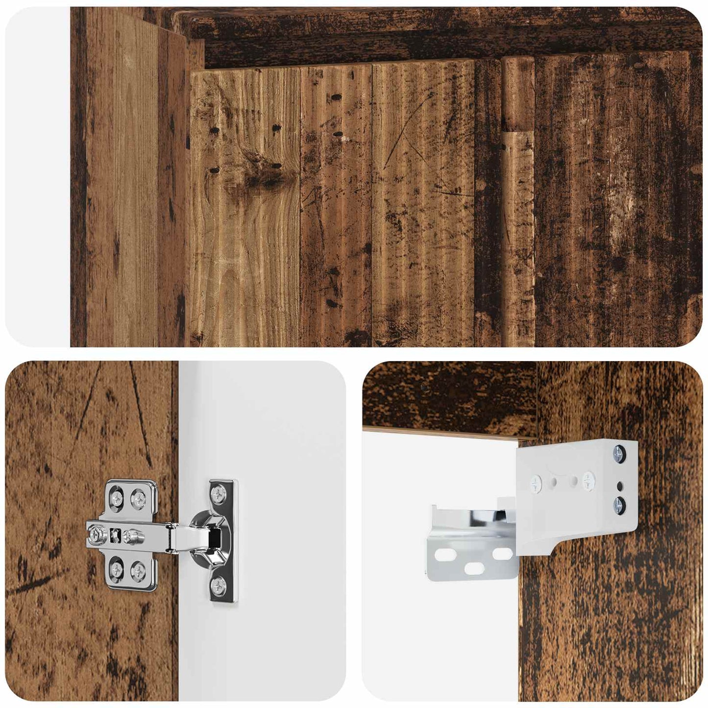 Mobile Lavabo da Parete Legno antico 53 x 35 x 63 cm | homemem39