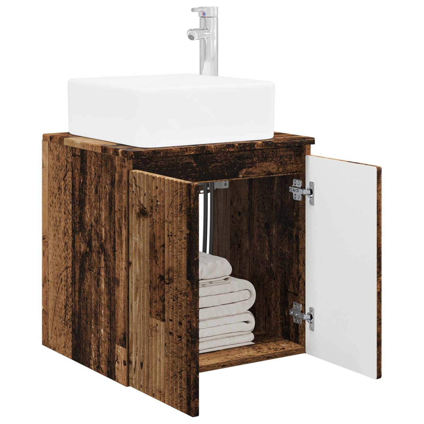 Mobile Lavabo da Parete Legno antico 53 x 35 x 63 cm | homemem39