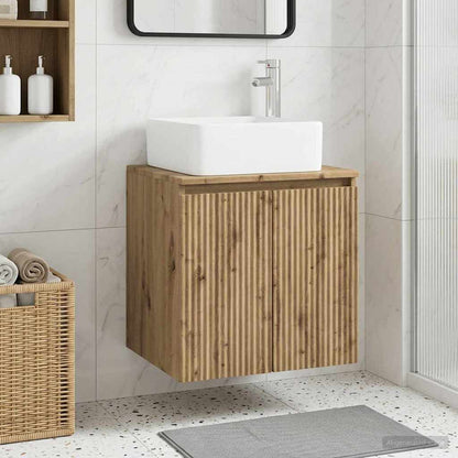 Mobile Lavabo da Parete Rovere Artigianale 53 x 35 x 63 cm | homemem39