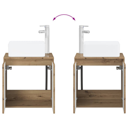 Mobile Lavabo da Parete Rovere Artigianale 53 x 35 x 63 cm | homemem39