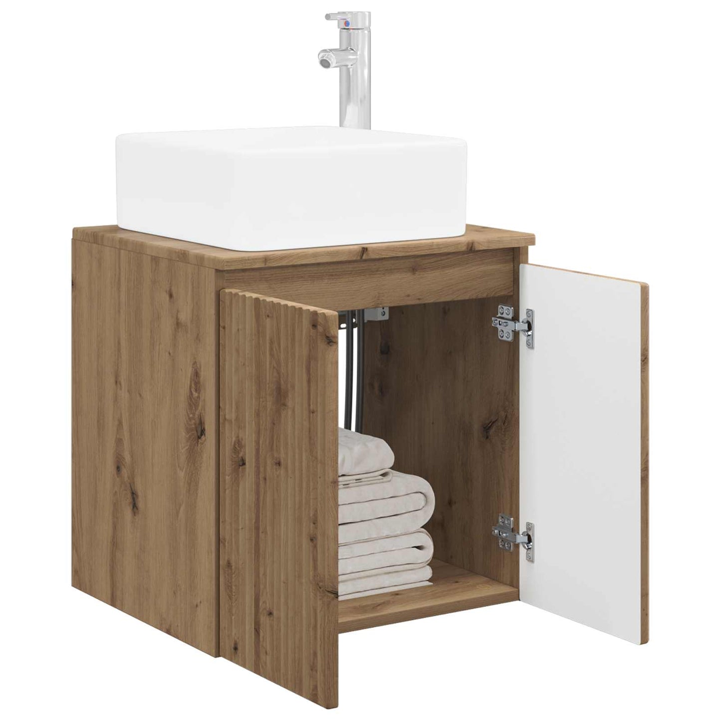 Mobile Lavabo da Parete Rovere Artigianale 53 x 35 x 63 cm | homemem39