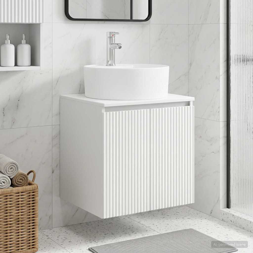 Mobile Lavabo da Parete Bianco 49,5 x 44,5 x 65 cm | homemem39