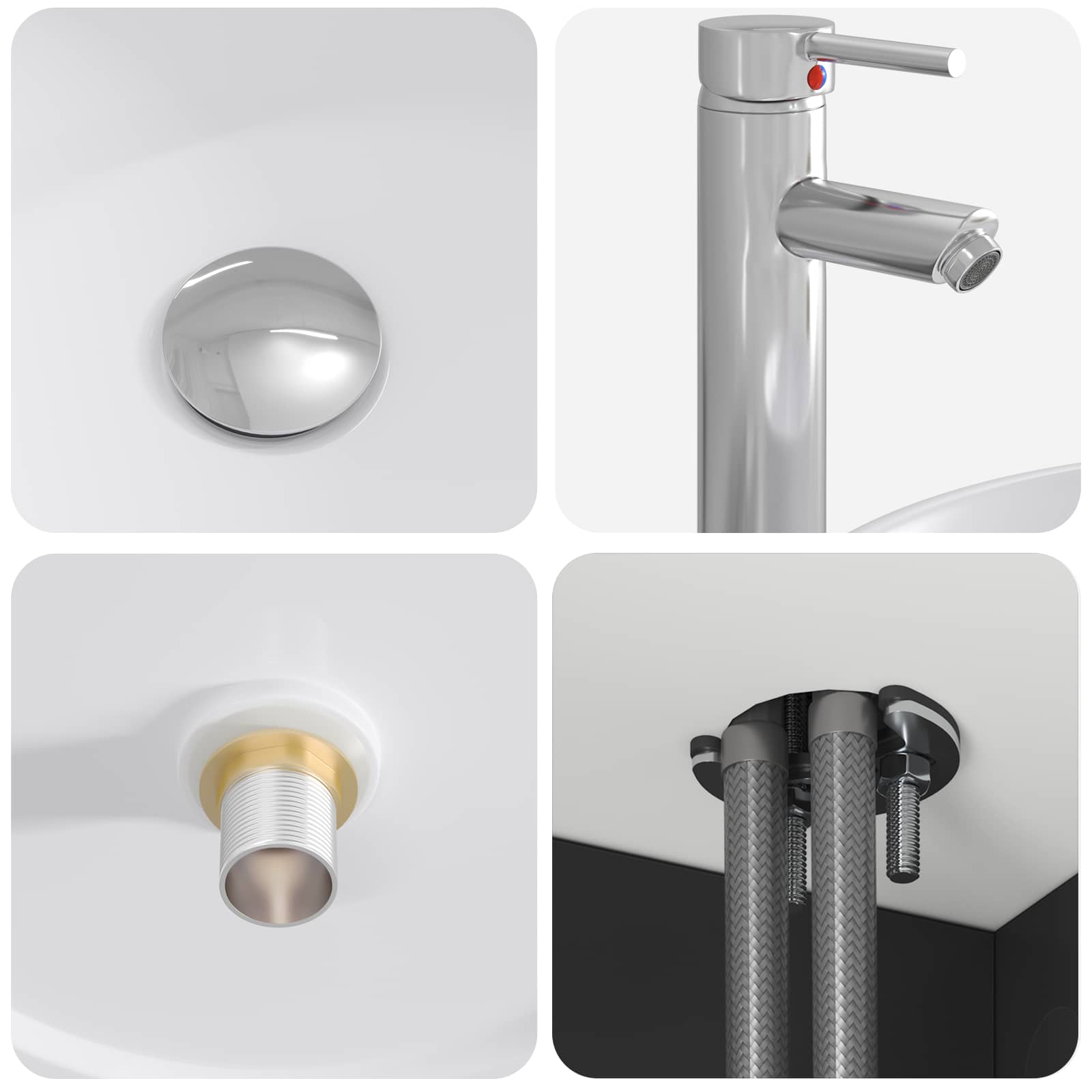 Mobile Lavabo da Parete Nero 49,5 x 44,5 x 65 cm | homemem39