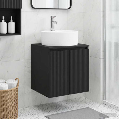 Mobile Lavabo da Parete Nero 49,5 x 44,5 x 65 cm | homemem39
