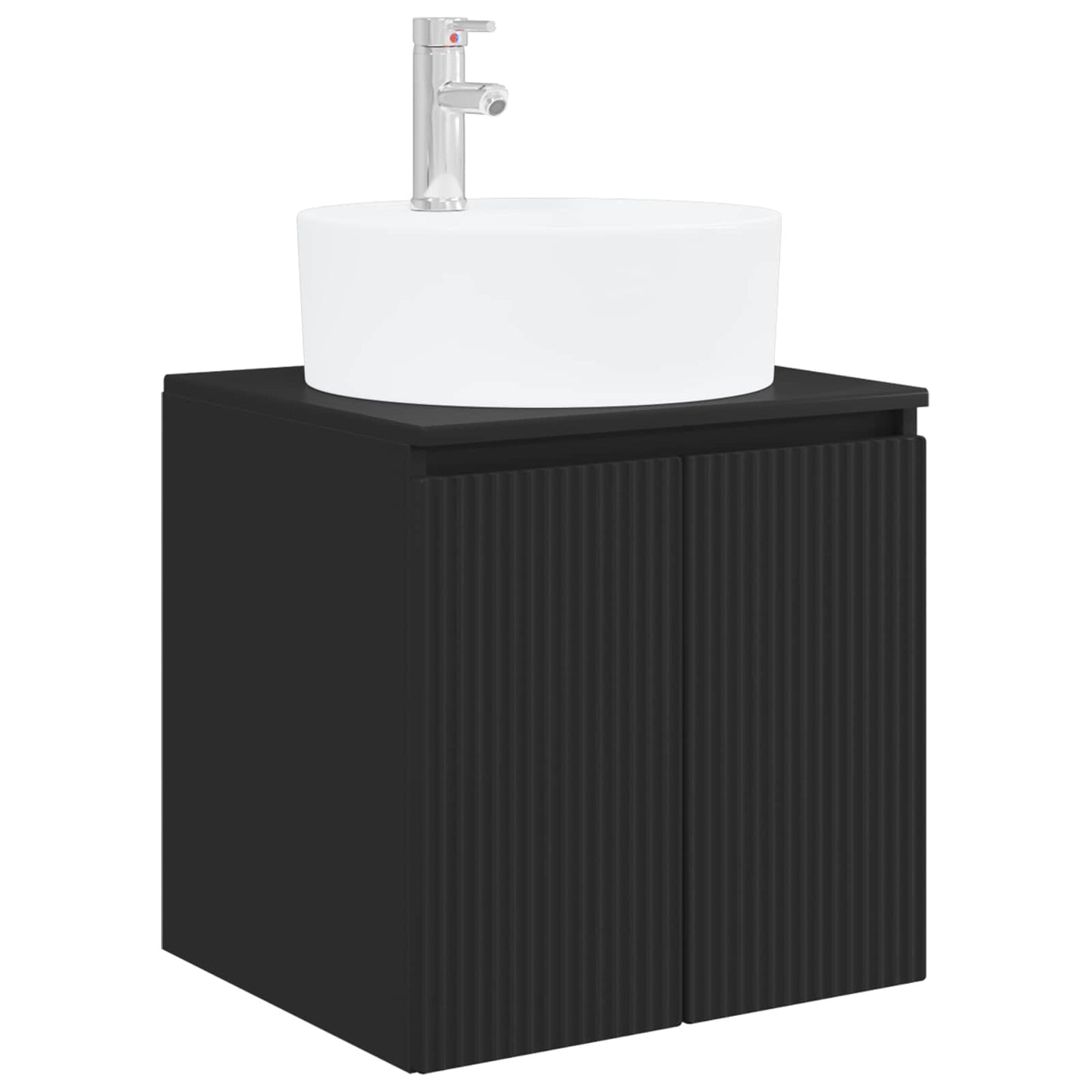 Mobile Lavabo da Parete Nero 49,5 x 44,5 x 65 cm | homemem39