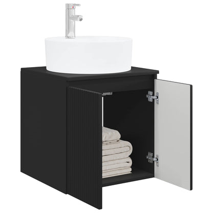 Mobile Lavabo da Parete Nero 49,5 x 44,5 x 65 cm | homemem39