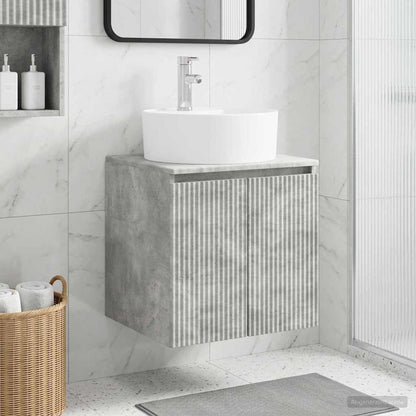 Mobile Lavabo da Parete Grigio Cemento 49,5 x 44,5 x 65 cm | homemem39