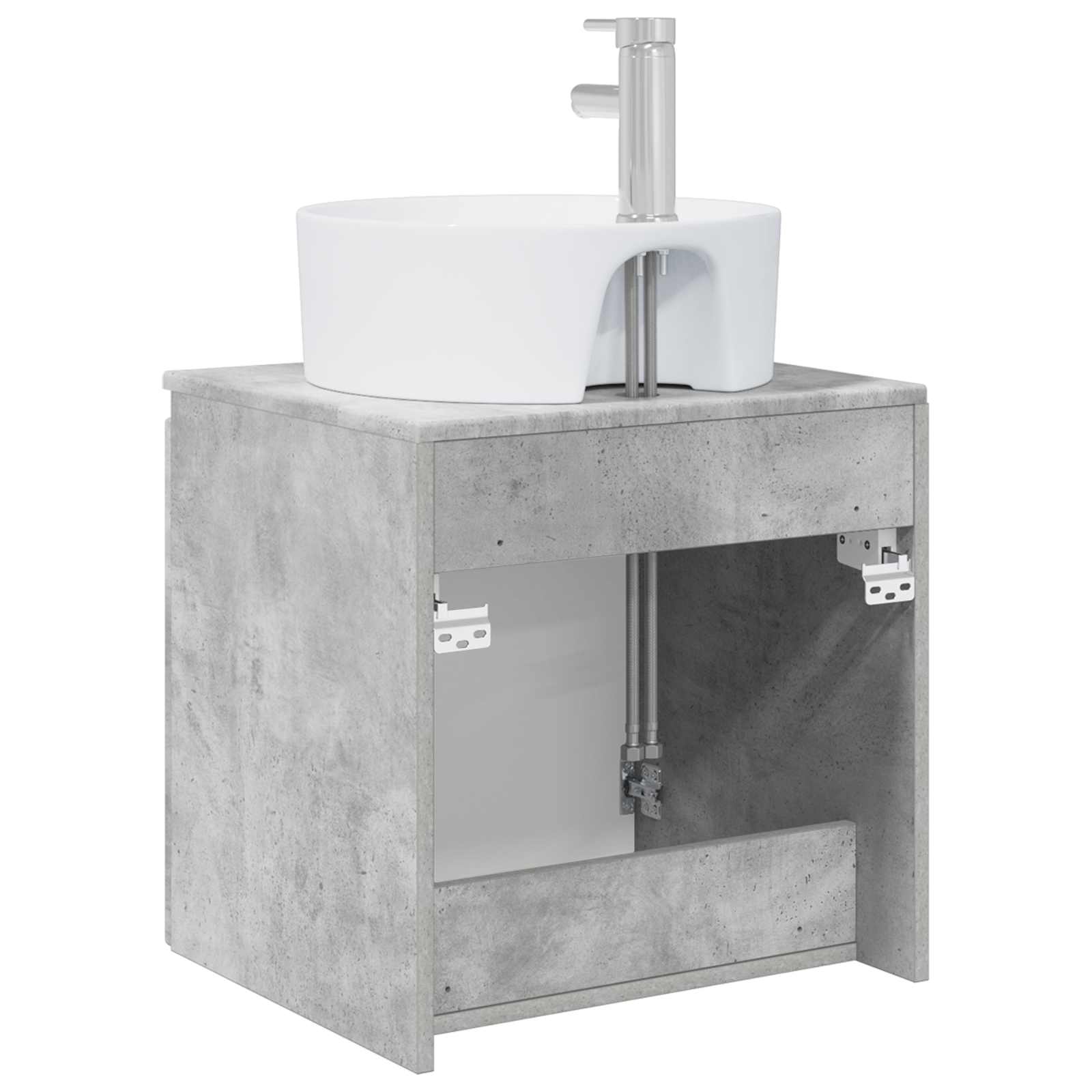 Mobile Lavabo da Parete Grigio Cemento 49,5 x 44,5 x 65 cm | homemem39