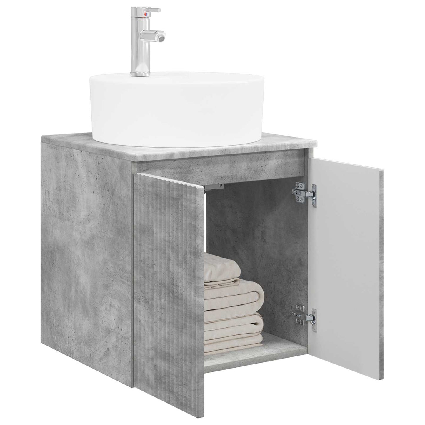 Mobile Lavabo da Parete Grigio Cemento 49,5 x 44,5 x 65 cm | homemem39