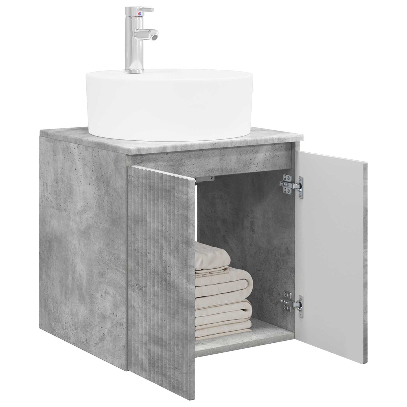 Mobile Lavabo da Parete Grigio Cemento 49,5 x 44,5 x 65 cm | homemem39