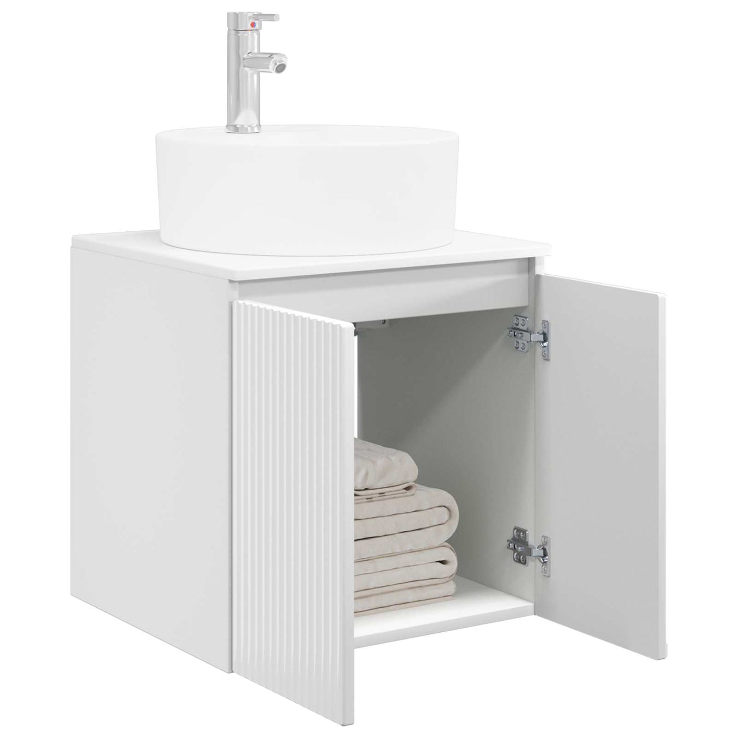 Mobile Lavabo da Parete Bianco Lucido 49,5 x 44,5 x 65 cm | homemem39