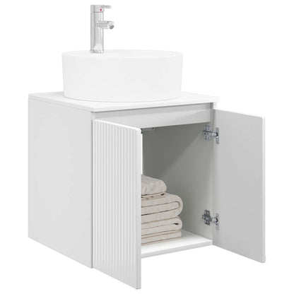 Mobile Lavabo da Parete Bianco Lucido 49,5 x 44,5 x 65 cm | homemem39