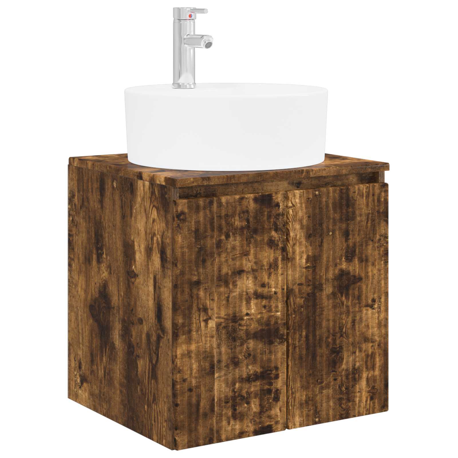 Mobile Lavabo da Parete Rovere Fumo 49,5 x 44,5 x 65 cm | homemem39