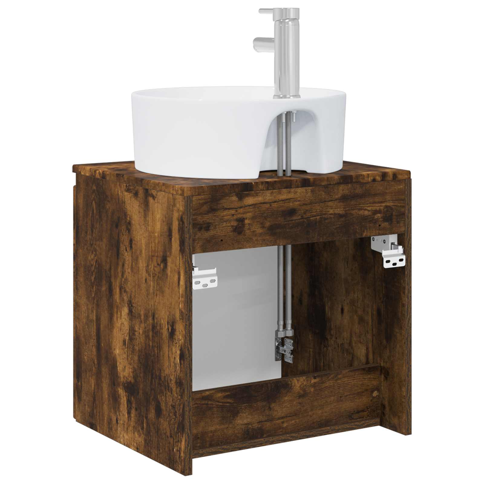 Mobile Lavabo da Parete Rovere Fumo 49,5 x 44,5 x 65 cm | homemem39