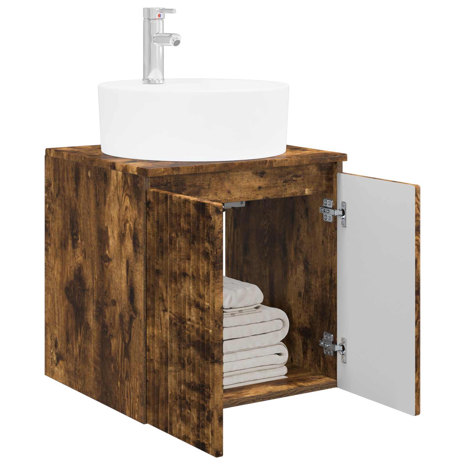 Mobile Lavabo da Parete Rovere Fumo 49,5 x 44,5 x 65 cm | homemem39