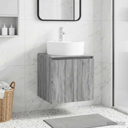 Mobile Lavabo da Parete Sonoma grigio 49,5 x 44,5 x 65 cm | homemem39