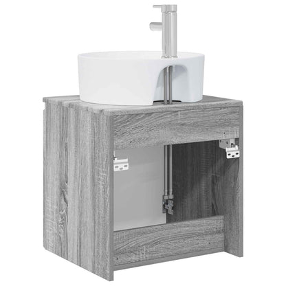 Mobile Lavabo da Parete Sonoma grigio 49,5 x 44,5 x 65 cm | homemem39